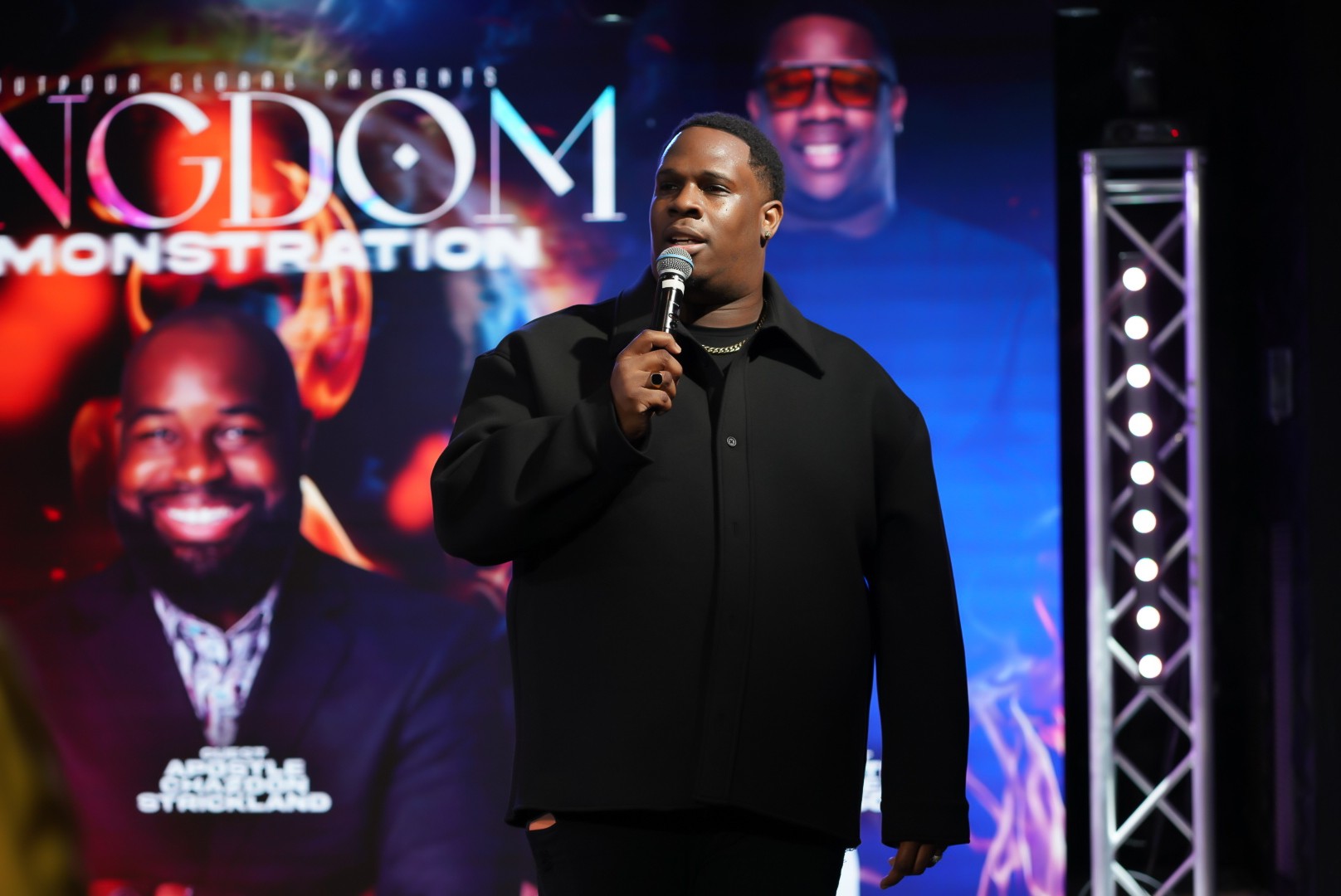 Myron preaching at Kingdom Demonstration